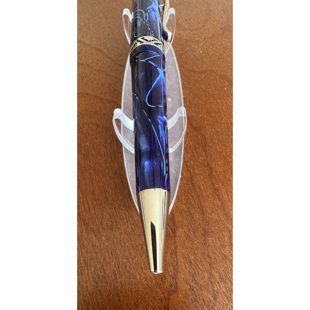 Visconti Midnight Voyager Ballpoint Pen Typhoon Blue 1992 Twist Retract RARE